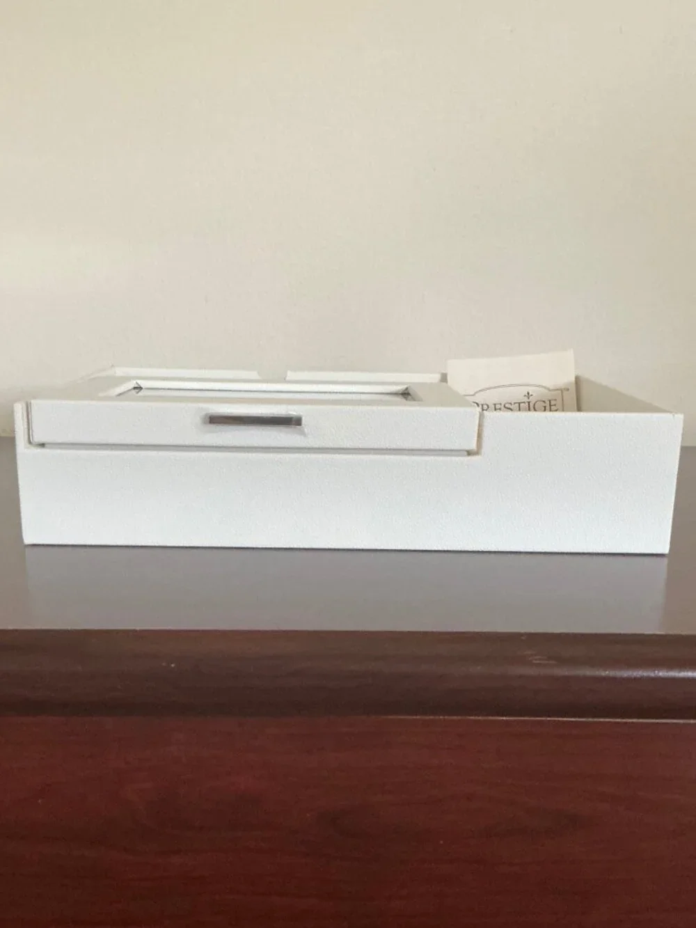 NEW HSN Prestige Colleen Lopez White Stacking Anti-Tarnish Jewelry Tray
